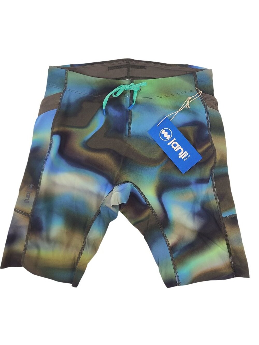 NEW Janji Mens 8" Trail Half Tight Sz M Sea Change Running Shorts